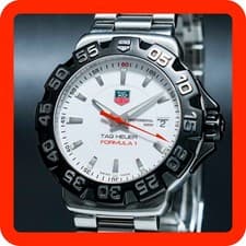 [MINT] TAG HEUER FORMULA1 WAH1111 White Dial Date Quartz Men Watch