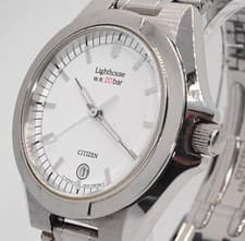 Citizen Lighthouse Diver Watch Quartz Screwdown Crown Men Wristwatch Analog