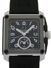 Baume & Mercier Hampton Square Dual Time Automatic Watch MOA08749 Black Dial