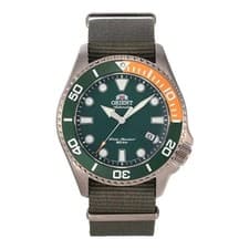 Orient Sports Automatic Green Dial Bronze Nylon Strap 42.4mm Watch RA-AC0K04E