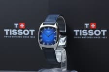 [Brand New] Tissot Stylist T159.909.16.043.00 Qz Blue Dial Leather Unisex Watch