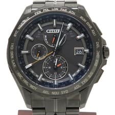 CITIZEN Attesa/Black Titanium Series AT9097-54E Black Men's Used Watch #4107