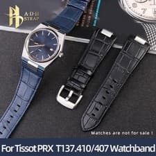For Tissot 1853 PRX Series T137.410A T137407A Cow Leather Watch Strap T137