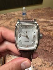 Hamilton Jazzmaster Silver Men's Watch with Brown Leather Band - H36415555