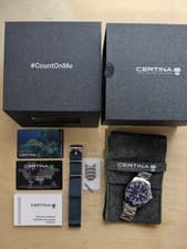 Certina DS Action Diver Powermatic 80 Blue Dial 43mm C0326071104100 full set 