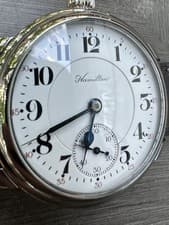 Rare 1946 Hamilton USA Rail Standard 21 Jewel 992b Wristwatch Blue Hands 16s