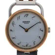 HERMES Arceau WATCH white GF/SS QZ