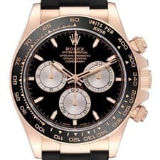 Rolex Daytona Black Dial Rose Gold Mens Watch 126515