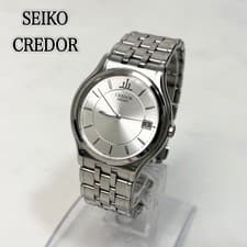 Seiko Credor 8J86-7A00 Date Watch Silver Used From Japan