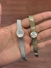 Tissot two Ladies Vintage Mechanical Watch Gold Filled Bracelet Gold silver rare