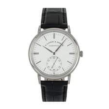 A. Lange & Sohne Saxonia WG Auto 38mm Silver Dial 380.027