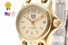 ▶Vintage [ Near MINT ] TAG Heuer SEL S04.708M Beige Dial Gold Women's 23mm Watch