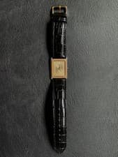 SEIKO CREDOR  Bezel Quartz Tank Style Square Gold Dial Vintage Watch From Japan