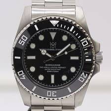 Hyakuichi Quartz 0015 Submarine Divers 200M Black Dial Men's 2NBG IKE ABC18549