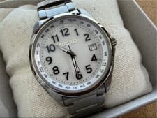 New  SEIKO Selection Solar Radio Controlled Watch World Time Arabic Numerals Whi