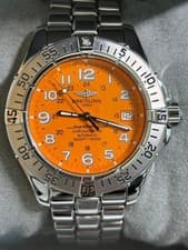 Breitling Super Ocean Orange A17360 Men's Automatic Watch Excellent Condition