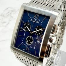 GUCCI Watch G Metro Stainless Steel Chronograph Blue Authentic From Japan