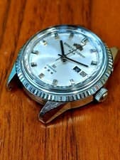 Longines Weekly Auto Orient Swimmer Watch 30 Stone Cut Glass Unused
