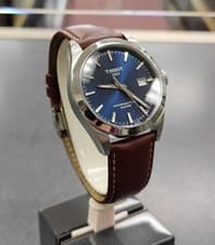 Tissot Gentleman Powermatic 80 Silicium Automatic 40mm Blue Dial Leather Watch