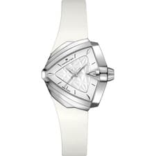Hamilton Ventura S SWISS Quartz White Dial Rubber Strap Ladies Watch H24251310