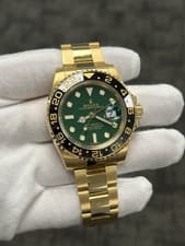2018 MONEY GREEN Rolex GMT-Master II 116718LN Yellow Gold 116718 Unpolished