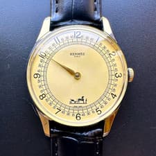 HERMES One Hand Watch Vintage Mechanical Manual Wind Antique Rare