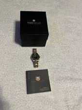 TAG Heuer Mens Professional Watch 37mm Two Tone Gold Swiss Quartz Date WM1120