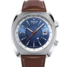 Swiss Alpina Startimer Pilot Heritage GMT Automatic Blue Watch 42mm AL-555LNS4H6