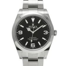 ROLEX Explorer 214270 Black Case Size 39 x 39 mm Men's Used Watch #311131