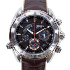 Citizen Wristwatch G910-S060451 Solar Analog Quartz Black Brown Silver Round Men