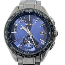 SEIKO Seiko Watch Radio Solar Titanium 8B63-0AB0 Siler x Blue B