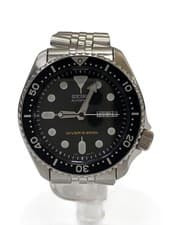 Seiko Diver's Black Boy Automatic Watch Analog BLK SLV 7S26-0020 Used