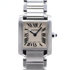 Cartier Tank Française SM W51008Q3 Ladies Silver Stainless Steel Watch