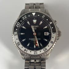 Seiko Flightmaster 5M45-6A50 Kinetic AGS Titanium Chronograph Watch Box