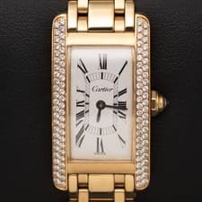 Cartier Tank Américaine Medium 18K Yellow Gold Watch BOX & PAPER