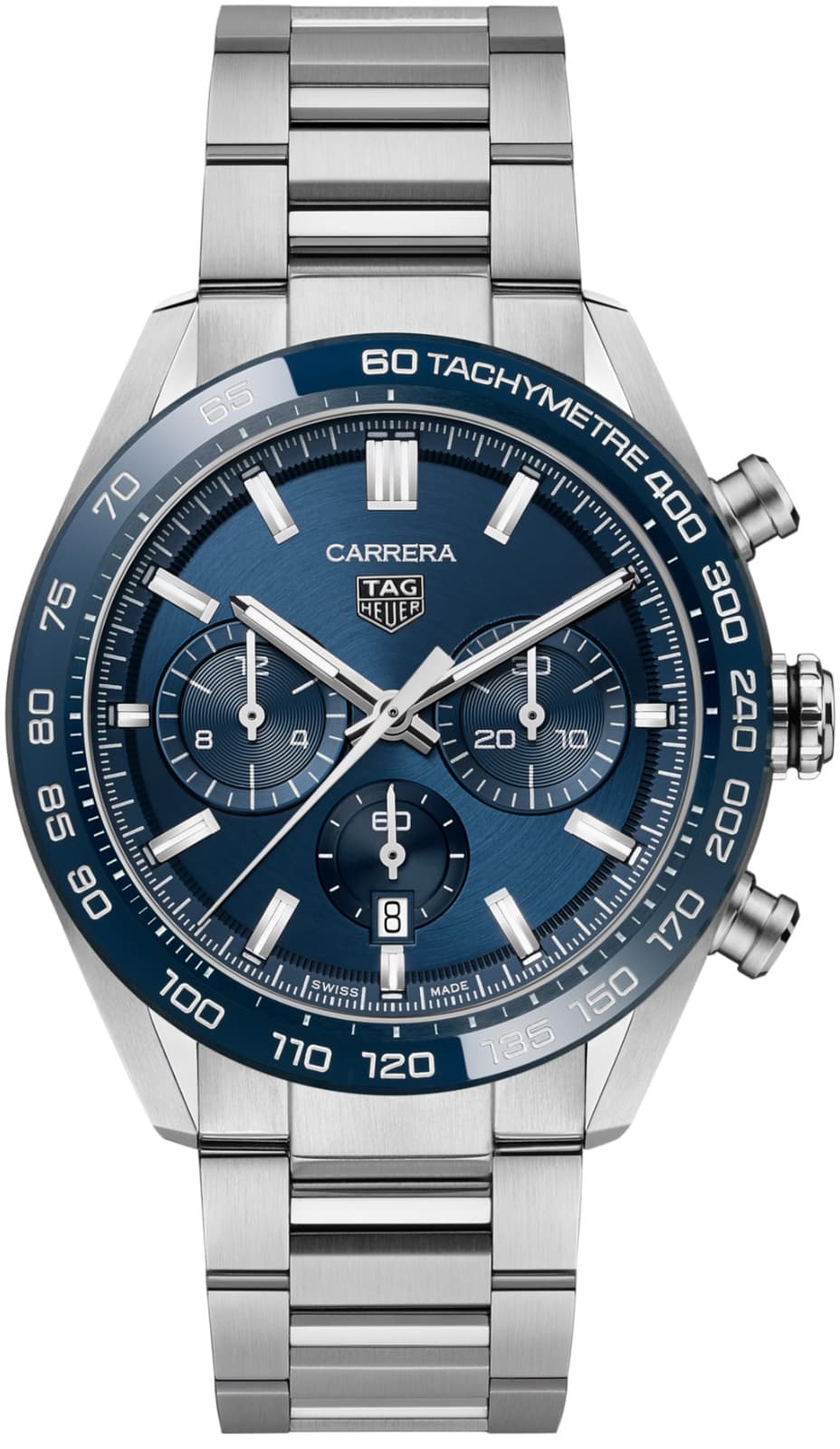 TAG Heuer Carrera Chronograph Blue Ceramic Bezel 44mm Auto CBN2A1A, Unworn 2025