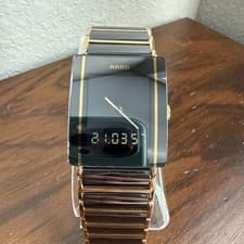 RADO 193.0456.3 DiaStar Black/Gold Ana Digi Men’s Watch MINT