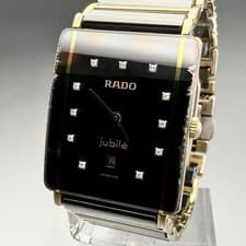 RADO Integral Jubilee 160.0281.3N Black Dial Ceramic Quartz Watch JJ109