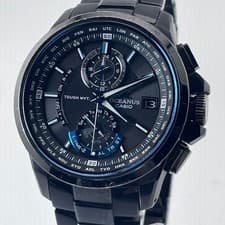 Casio Oceanus 0CW T1000 Wristwatch Solar Radio Timepiece Black Authentic