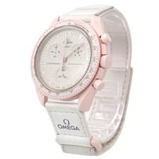 OMEGA x Swatch “Mission to Venus” SO33P100 Bioceramic Beige x Pink Women Box