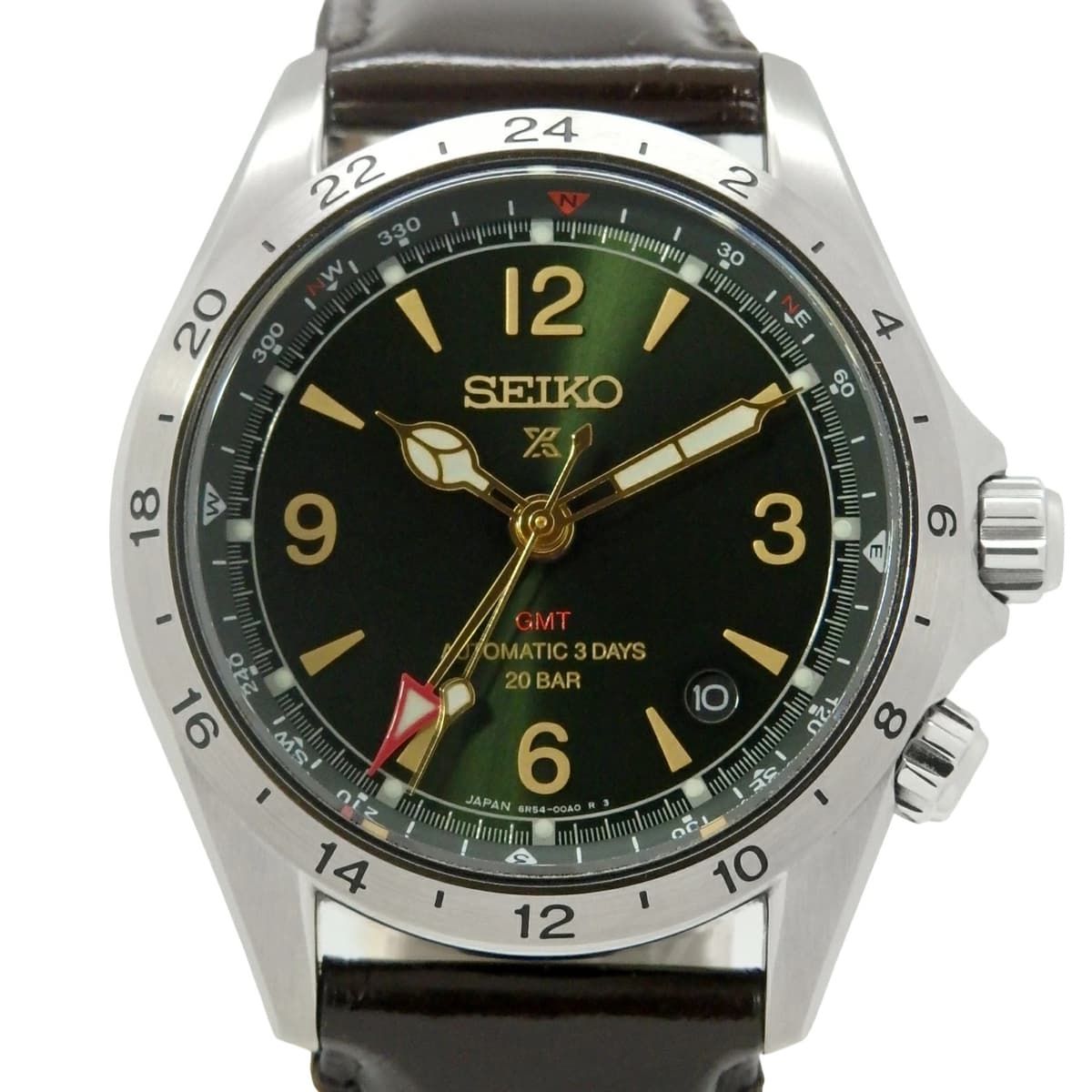 SEIKO Prospex Alpinist SBEJ005 6R54 GMT Automatic Green Dial