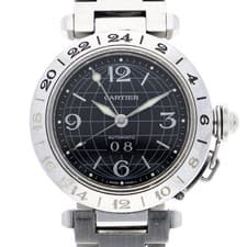 CARTIER W31049M7 Pasha C WATCH black SS AT