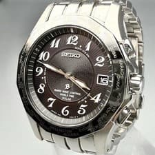 Seiko Brightz World Time Solar Titanium Watch 40mm Mens wrist 18cm JDM