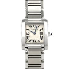 Authentic Cartier Tank Française SM W51008Q3 Stainless Steel Quartz #260-00...
