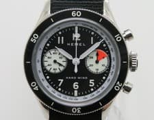 Hemel Airstream HF30 Men's 40mm Stainless Steel Hand-Wind Chronograph Wirstwatch
