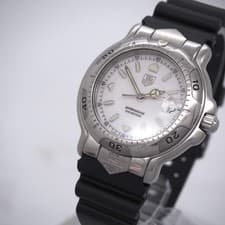 TAG Heuer Professional 6000 WH1111-K1 Silver Date Men Watch New Aftermarket Band