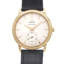 OMEGA De Ville Prestige 4620.31.01 Silver K18YG Yellow Gold Men Hand Winding