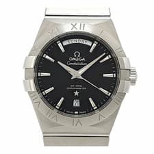 OMEGA WATCH CONSTELLATION DAY-DATE 123.10.38.22.01.001 AUTOMATIC BLACK MEN'S F/S