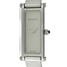 GUCCI 1500L Ladies Quartz Silver Stainless Steel Watch Logo VG Condition