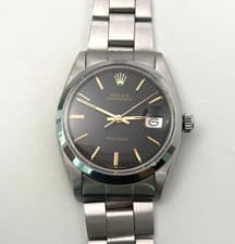 Rolex Oysterdate Precision 6694 Black Dial Gold Markers 1960 Full Bracelet